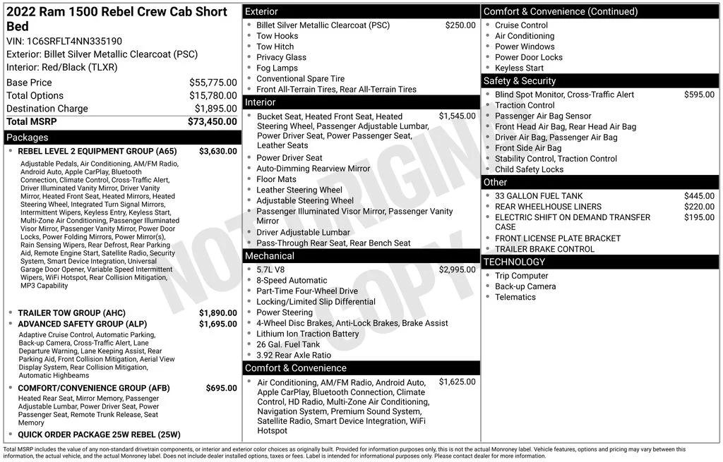 ram ram 1500 pickup 2022 1C6SRFLT4NN335190 image ram ram 1500 pickup 2022 1C6SRFLT4NN335190 image